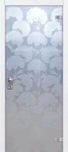 Стеклянная дверь Пион