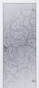 Стеклянная дверь Серпантин